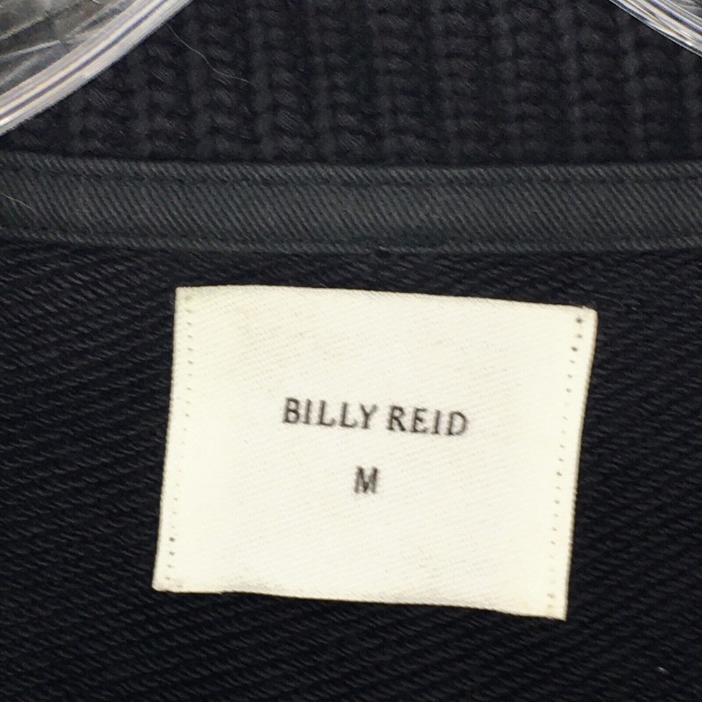 Billy Reid Mens Shawl Neck Pullover Black Cotton Jersey Sweatshirt Knit Sz M - Picture 11 of 14